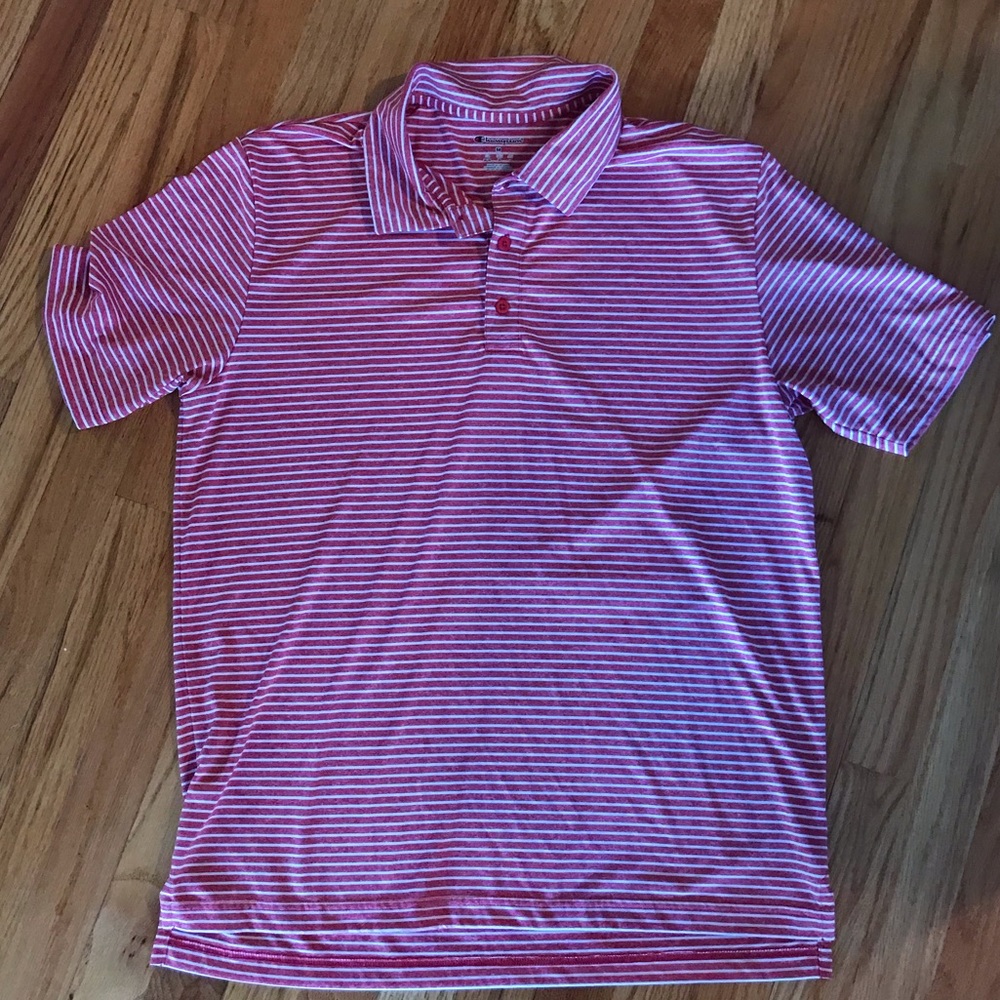 Champion Dri Fit Red and White Polo